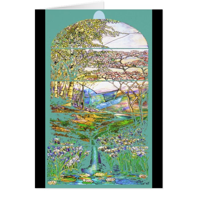 Tiffany målat glasskort OBS kort (Framsidan)