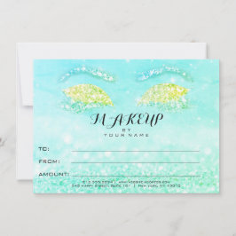 Tiffany Mint Glitter Makeup Certificate Gift