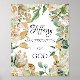Tiffany Namn Betydelse Blommig Bröllop Födelsedag Poster