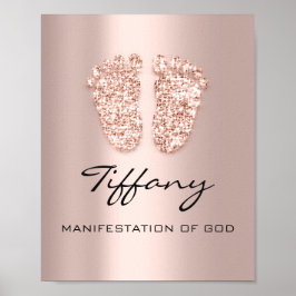 Tiffany Namn Betydelse Nyfödd bebis Feet Ro Gift Poster