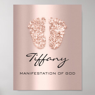 Tiffany Namn Betydelse Nyfödd bebis Feet Ro Gift Poster