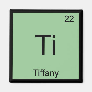 Tiffany Namn kemi Inslag Periodic Bord Magnet