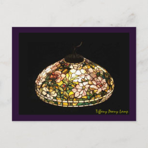 Tiffany Peony Lamp American Art Vykort