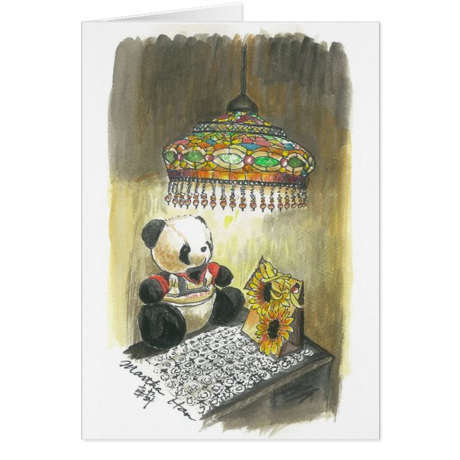 Tiffany sken hälsningskort (Framsidan)