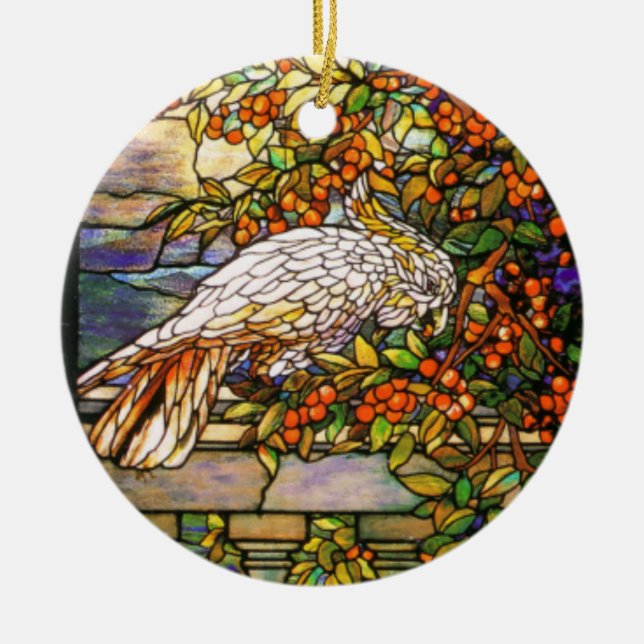 Tiffany Stached Glass Cockatoo Ornament (Framsidan)