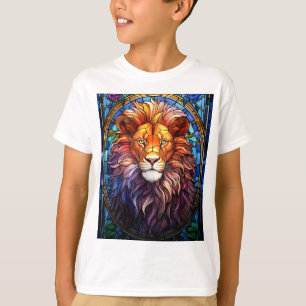 Tiffany-Stil-lagrad glasMajestic Lejon T Shirt
