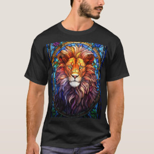 Tiffany-Stil-lagrad glasMajestic Lejon T Shirt
