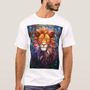 Tiffany-Stil-lagrad glasMajestic Lejon T Shirt