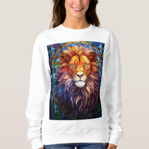 Tiffany-Stil-lagrad glasMajestic Lejon T Shirt