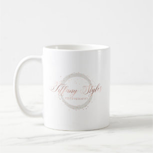 Tiffany Stilar Navy Blue & Ro Guld Company Logotyp Kaffemugg