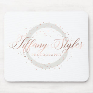Tiffany Stilar Navy Blue & Ro Guld Company Logotyp Musmatta