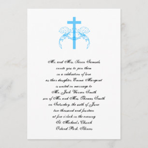 Tiffany Turcos Kor Christian Wedding bjudande Inbjudningar