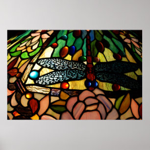Tiffany upp målat glasslampan skuggar tätt poster