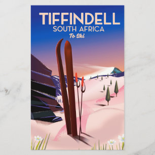 Tiffindell South Afrika Ski poster Brevpapper