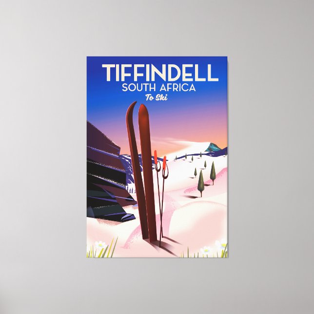 Tiffindell South Afrika Ski poster Canvastryck (Framsida)