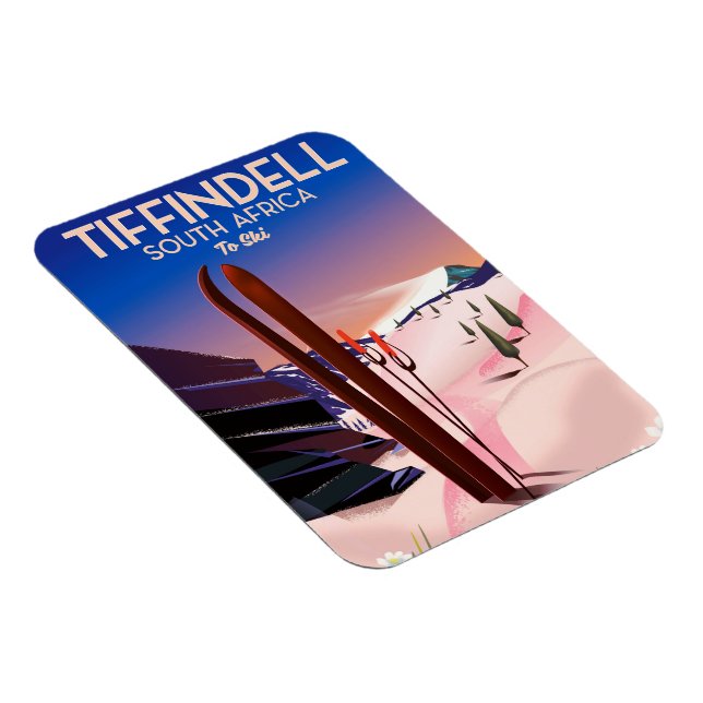 Tiffindell South Afrika Ski poster Magnet (Högersidan)