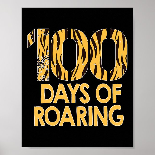 Tiger 100 dagar med Roligt 100 skoldag Poster (Framsidan)