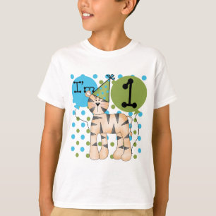 Tiger 1:a födelsedag T-shirts och presenter