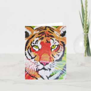 Tiger (2019) - liten - 4 tum x 5,6 tum - lodrät tack kort