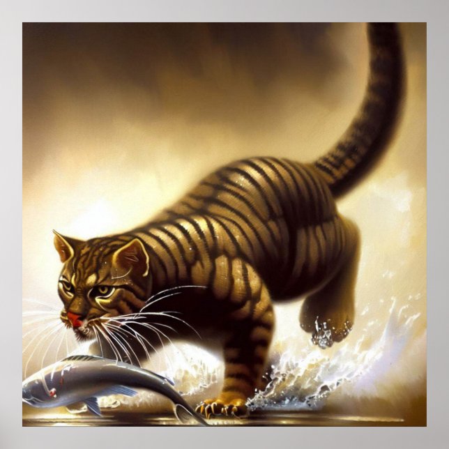 Tiger (3) Vild katt Poster (Framsidan)