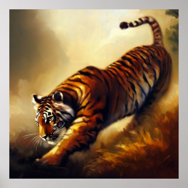 Tiger (4) Vild katt Poster (Framsidan)