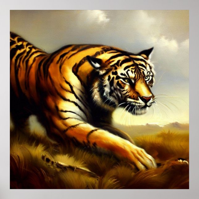 Tiger (7) Vild katt Poster (Framsidan)