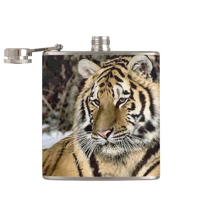 Tiger Älskare Art Fickplunta (Öppnad)