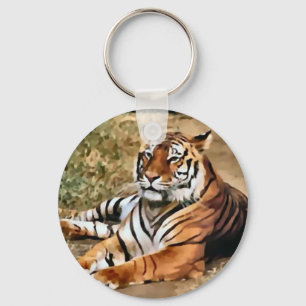 Tiger Älskare Art Gifts Nyckelring