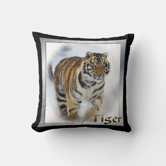 Tiger Älskare Art Kudde (Framsida)