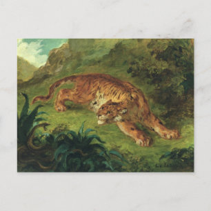 Tiger and Snake, 1858 Vykort