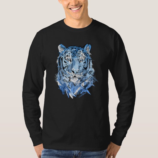 Tiger Animal Art Animal Lovers Premium T Shirt (Framsida)