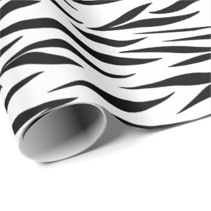 Tiger Animal Mönster White Samless Bröllop Presentpapper