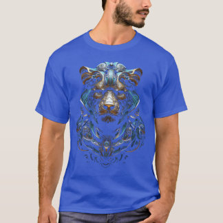 Tiger Animal Motif Art retro T Shirt
