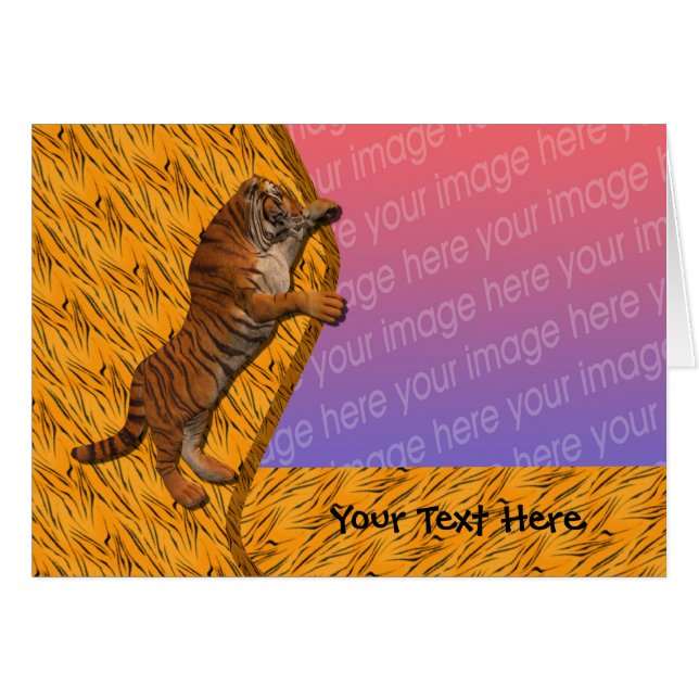 Tiger Animal Photo Card Hälsningskort (Framsidan Horizontal)