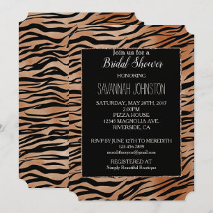 Tiger Animal Print Inbjudningar