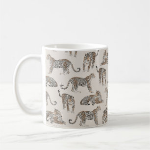 Tiger Animal Rosa Modern Kaffemugg