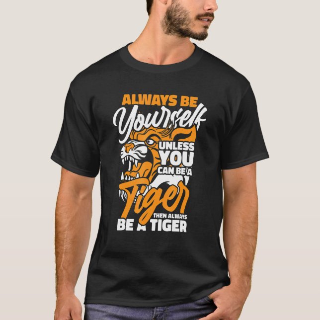 Tiger Animal Tigers T Shirt (Framsida)
