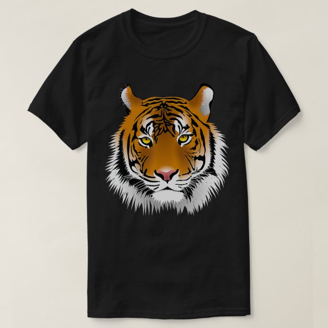 Tiger Ansikte Animal Lover Funny Tigers Zoo KIds B T Shirt (Design framsida)