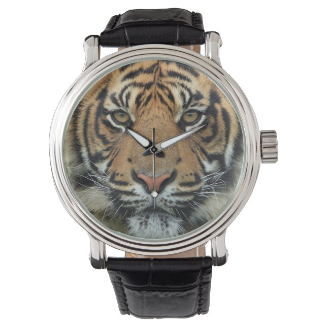Tiger Ansikte Armbandsur (Framsida)