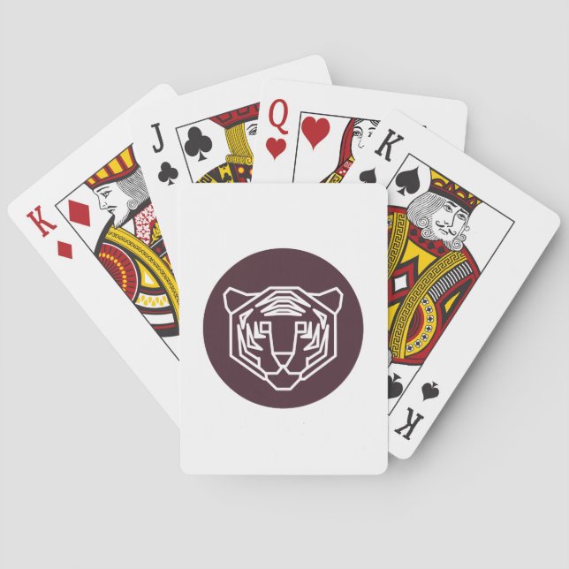 Tiger Ansikte Badge Casinokort (Baksidan)