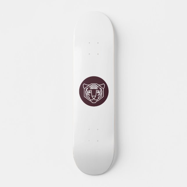 Tiger Ansikte Badge Mini Skateboard Bräda 18,5 Cm (Framsida)