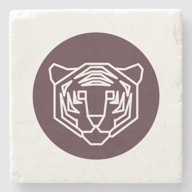 Tiger Ansikte Badge Stenunderlägg (Framsidan)