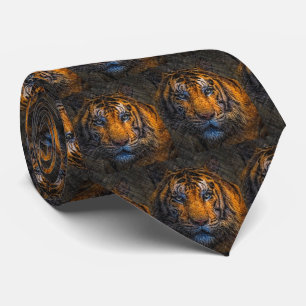 Tiger Ansikte Black Slips