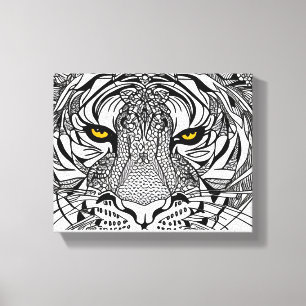 Tiger Ansikte Canvastryck