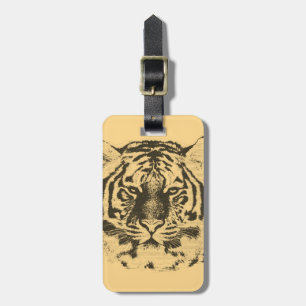 Tiger Ansikte Close 2 Bagagebricka