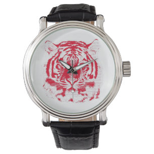 Tiger Ansikte Close 7 Armbandsur