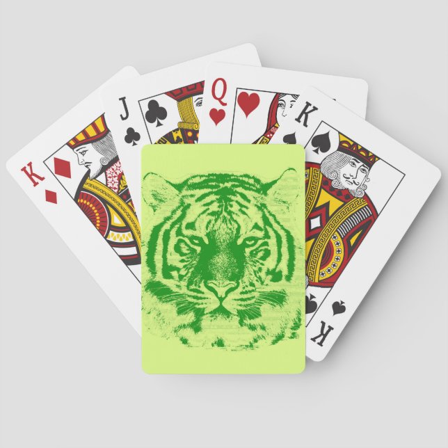 Tiger Ansikte Close-Up Casinokort (Baksidan)