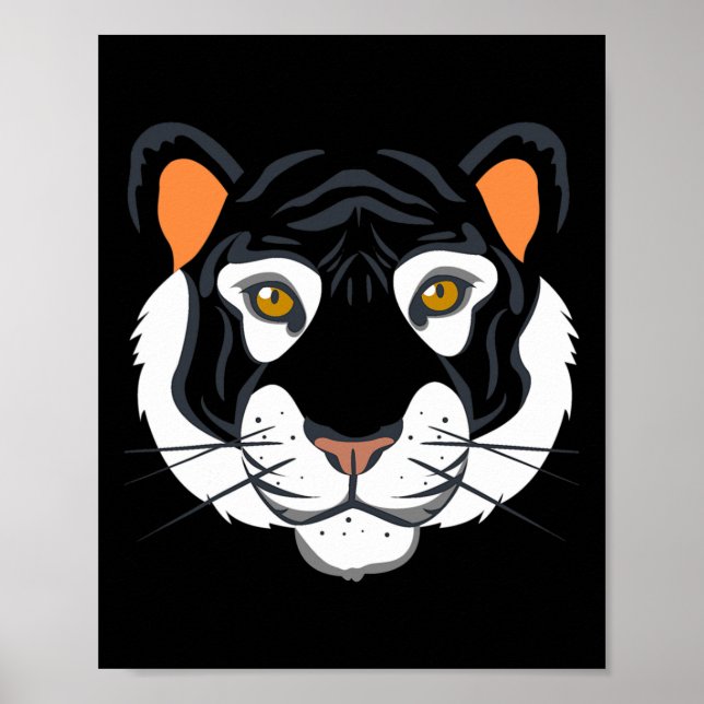 Tiger Ansikte Costume Halloween påstår att jag är  Poster (Framsidan)