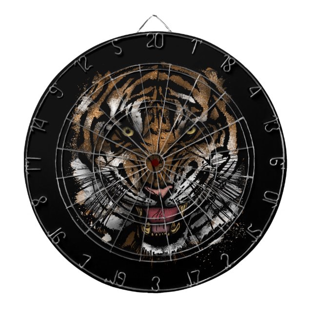 Tiger Ansikte Darttavla (Framsidan)