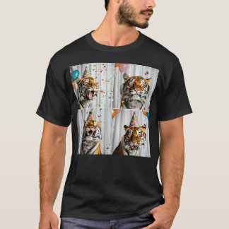 Tiger Ansikte Födelsedags Hatt Djungeldjur Älskare T Shirt